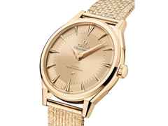 Omega Constellation Observatory Automatik Gelbgold 39mm goldenes Zifferblatt Goldband – Herrenuhren Uhr ohne Datum aus 750 Gelbgold. Das Gehäuse ist rund und gelbgold. Das Goldarmband ist gelbgold. Das Zifferblatt ist ein Index in gelbgold. – Ansicht 2