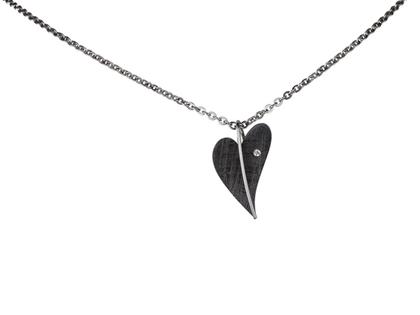 Ernstes Design Set 14 Edelstahl Schwarz beschichtet Herzanhänger Größe 2 mittel Brillant – Anhänger Anhänger ohne Besatz aus Edelstahl.