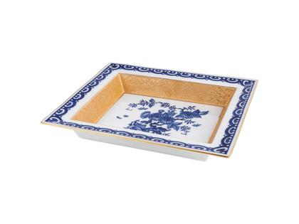Meissen Vide-Poche  groß "Blaue Indische Blumenmalerei" limitierte Edition – Porzellanwaren Porzellandekoration in weiß und aus Porzellan. – Ansicht 2