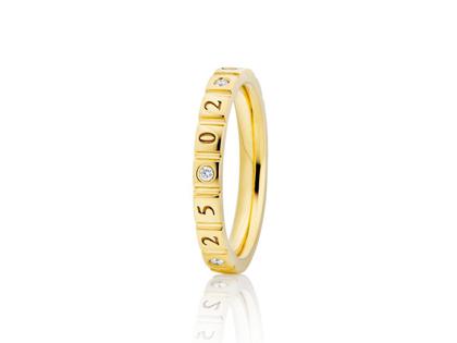 Capolavoro Love Lock Ring Gelbgold mit Brillanten 0,050ct – Ringe Ring aus 750 Gelbgold.