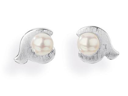 Drachenfels Design Perlentau Ohrstecker klein silber – Ohrschmuck Ohrstecker aus 925 Silber.
