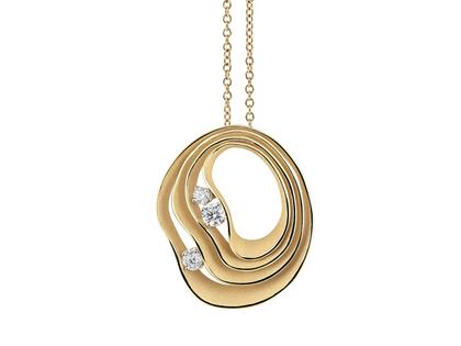 Cammilli Firenze Dune Precious Collier Yellow Sunrise Gold mit Brillanten 0,450ct – Halsschmuck Collier aus 750 Gelbgold.