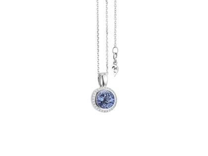 Capolavoro Twinkle Balloon Collier Weißgold 42-45cm Tansanit und Brillanten 0,080ct – Halsschmuck Collier aus 750 Weißgold.