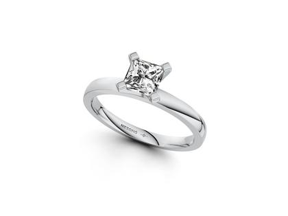 Niessing Amatis V Ring mit Krappenfassung Platin 1,7mm mit Diamant 0,500ct – Ringe Ring mit Besatz aus 950 Platin.