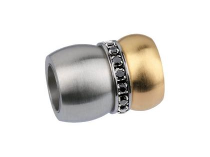 Ernstes Design AN251 Anhänger mit Zirkonia – Anhänger Anhänger mit Besatz aus Edelstahl und und vergoldet.