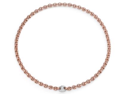 IsabelleFa ChaCha Collier Rougeroyal 6mm Pavé – Halsschmuck Collier aus 750 Gelbgold.