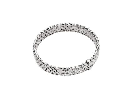Fope Panorama Flex'It Men Armband Weißgold M schwarzer Brillant 0,010ct flexibel – Armschmuck Armband aus 750 Weißgold.