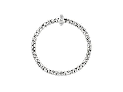 Fope Eka Flex'It   Armband   schmal Weißgold 1 Ronde mit Brillanten 0,89ct M flexibel – Armschmuck Armband aus 750 Weißgold. – Ansicht 2